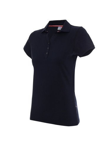CRIMSON CUT POLO Women`s LADIES` COAST NAVY embroidered silkscreen logo