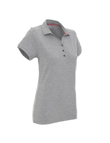 CRIMSON CUT POLO Women`s LADIES` COAST LIGHT GRAY MELANGE embroidery silkscreen