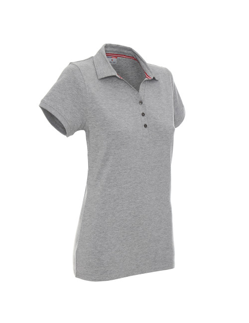 CRIMSON CUT POLO Women`s LADIES` COAST LIGHT GRAY MELANGE embroidery silkscreen