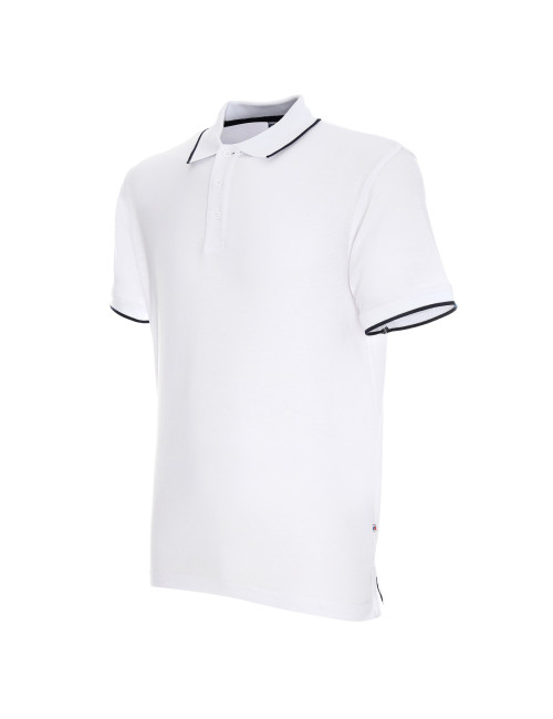 Promostars Line Men's Polo White/Navy