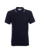 Promostars Men`s POLO LINE NAVY/WHITE embroidery silkscreen logo print
