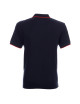 Promostars Men`s POLO LINE NAVY/RED embroidery screen printing DTF print