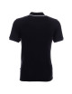 Promostars Men`s POLO LINE BLACK/WHITE embroidery screen printing logo DTG printing