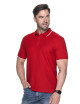 Promostars POLO Herren LINE RED/WHITE Stickerei DTF-Druck Siebdruck