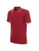 Promostars Men`s POLO LINE BURGUNDY/WHITE embroidery screen printing logo DTG printing