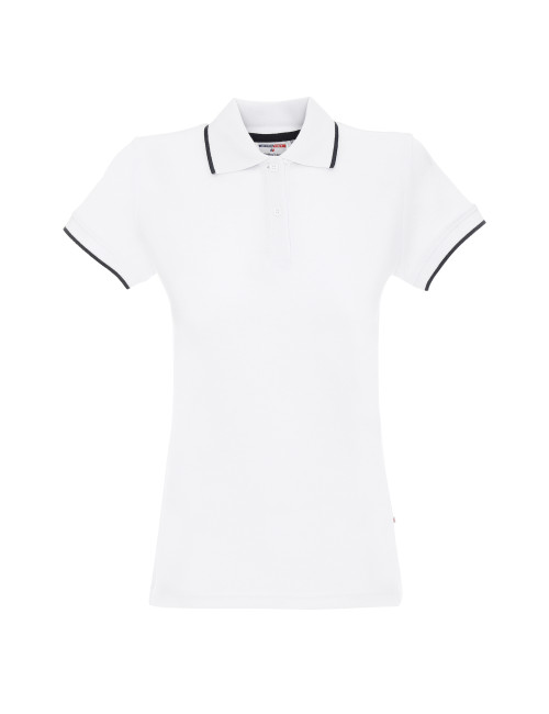 Polo damska Promostars Ladies' Line biały/granatowy - P&M