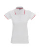 Promostars POLO Damska LADIES' LINE BIAŁY/CZERWONY haft nadruk logo