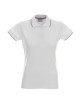 Promostars POLO Damska LADIES' LINE BIAŁY/JASNY SZARY sitodruk logo