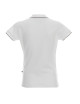 Promostars POLO Damen LADIES` LINE WEISS/HELLGRAU Siebdruck-Logo