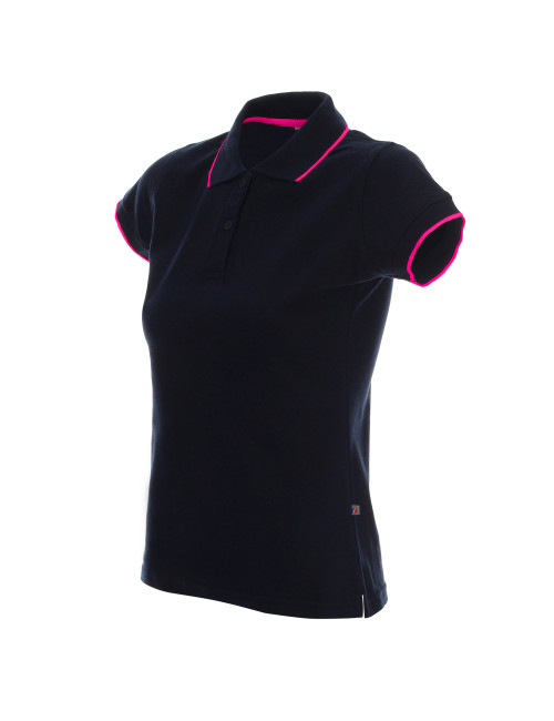 Promostars POLO Damska LADIES' LINE GRANATOWY/RÓŻOWY haft nadruk logo