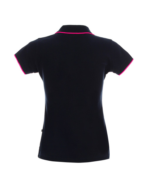 Promostars POLO Damska LADIES' LINE GRANATOWY/RÓŻOWY haft nadruk logo