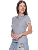 Promostars POLO Damska LADIES' LINE JASNY SZARY MELANŻ/BIAŁY haft logo