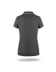 Promostars POLO Damen LADIES` LINE GRAU/FLUO GRÜN bedruckte Stickerei
