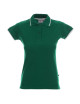 Promostars POLO Damen LADIES` LINE GRÜN/WEISS Stickerei-Siebdruck-Logo
