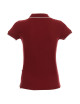 Promostars POLO Damen LADIES` LINE BURROW/WHITE gestickter Logodruck