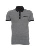 CRIMSON CUT POLO Men`s SHOT BLACK/WHITE embroidery DTG print silkscreen logo