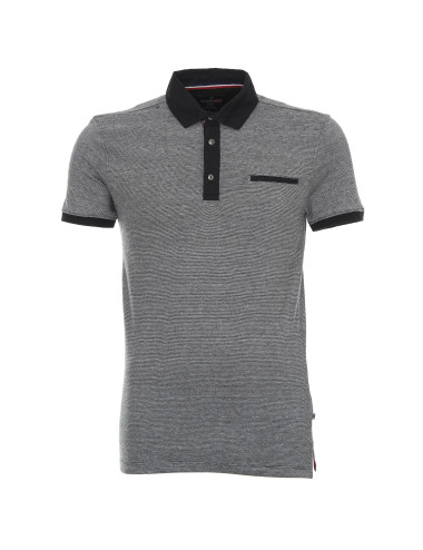 CRIMSON CUT POLO Męska SHOT CZARNY/BIAŁY haft nadruk DTG sitodruk logo