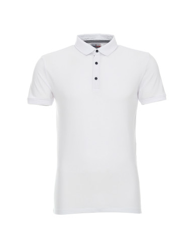 Herrenpolo Promostars Mars Weiß/Marineblau