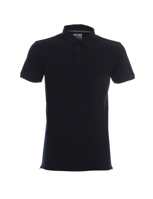 CRIMSON CUT POLO Men`s MARS NAVY/WHITE embroidery silkscreen logo print