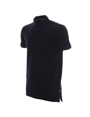 CRIMSON CUT POLO Men`s MARS NAVY/WHITE embroidery silkscreen logo print
