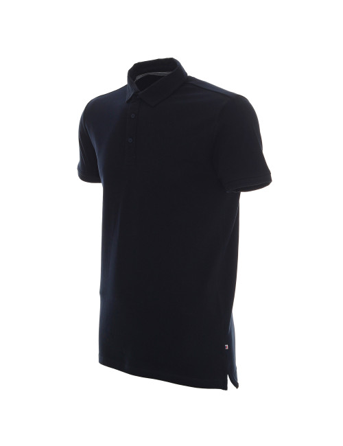 CRIMSON CUT POLO Męska MARS GRANATOWY/BIAŁY haft sitodruk logo nadruk