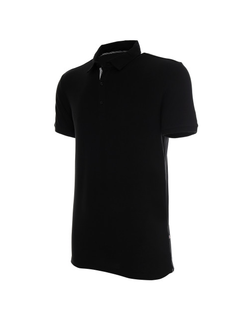 CRIMSON CUT POLO Męska MARS CZARNY/BIAŁY nadruk haft sitodruk logo