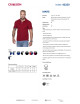 CRIMSON CUT POLO Męska MARS CIEMNO CZERWONY/GRANATOWY haft nadruk logo