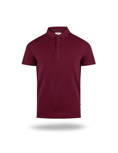 CRIMSON CUT POLO Męska MARS CZERWONE WINO/CZARNY haft nadruk sitodruk