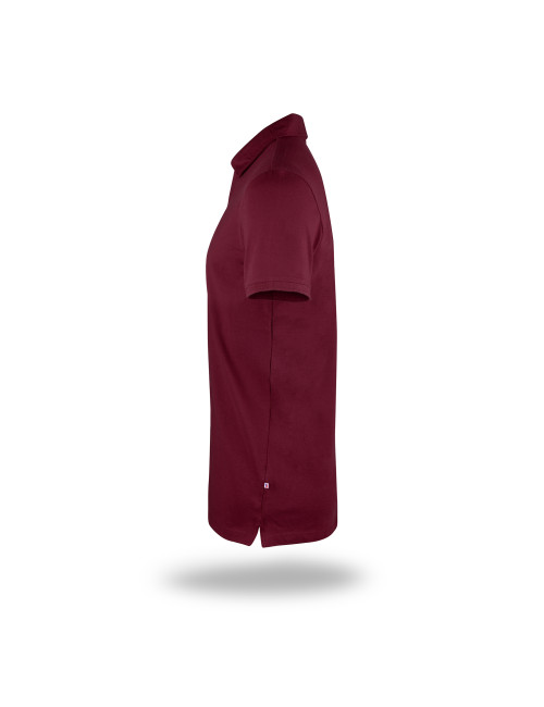 CRIMSON CUT POLO Men`s MARS WINE RED/BLACK embroidery silkscreen print