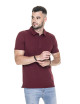 CRIMSON CUT POLO Men`s MARS WINE RED/BLACK embroidery silkscreen print