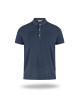 CRIMSON CUT POLO Herren MARS NAVY BLUE MELANGE/WHITE DTG-Stickerei