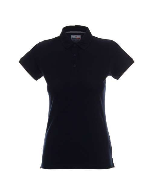 CRIMSON CUT POLO Damska VENUS GRANATOWY/BIAŁY nadruk haft logo DTG DTF