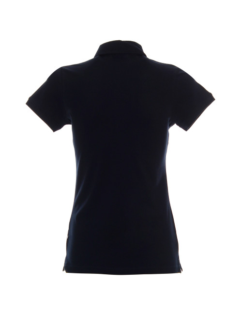 CRIMSON CUT POLO Damska VENUS GRANATOWY/BIAŁY nadruk haft logo DTG DTF