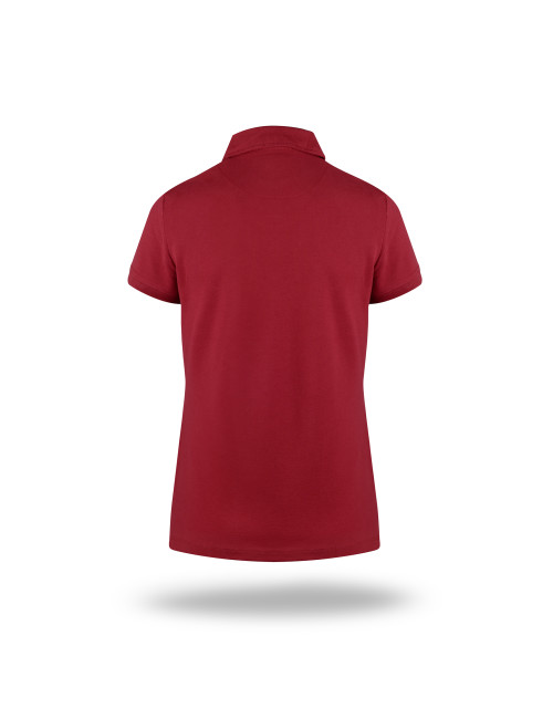 Promostars POLO Damen VENUS DUNKELROT/NAVYBLAU Stickereidruck