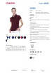 CRIMSON CUT POLO Damen VENUS RED WINE/BLACK gestickter Logodruck