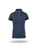 CRIMSON CUT POLO Damska VENUS GRANATOWY MELANŻ/BIAŁY nadruk DTG haft