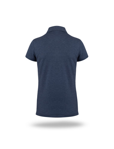CRIMSON CUT POLO Damen VENUS NAVY BLUE MELANGE/WHITE DTG-Stickerei
