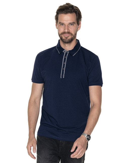 Herrenpolo Promostars Visitor Marineblau