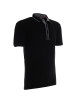 CRIMSON CUT POLO Męska VISITOR CZARNY nadruk DTG sitodruk logo haft