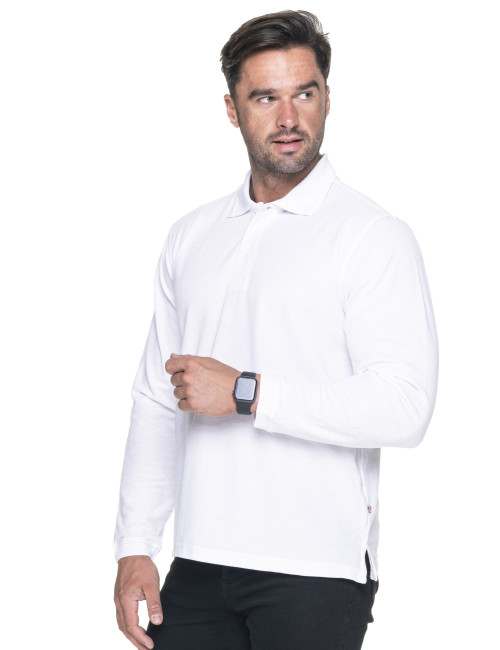 Promostars Long Cotton Men's Polo White