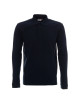 Promostars POLO Men`s LONG COTTON NAVY embroidered logo screenprint