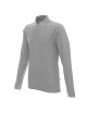 Promostars Men`s POLO LONG COTTON LIGHT GRAY MELANGE embroidered logo print