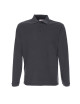 Promostars POLO Męska LONG COTTON SZARY nadruk DTG haft logo firm