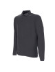 Promostars POLO Herren LONG COTTON GREY DTG-Druck mit Firmenlogos