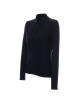 Promostars POLO DAMEN LANG AUS BAUMWOLLE NAVYBLAU mit aufgesticktem Logo für Damen