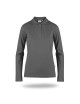 Promostars POLO Damen LADIES` LONG COTTON GREY Stickerei, Siebdruck