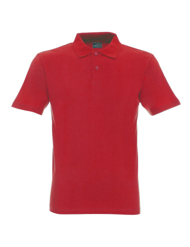 GEFFER POLO Męska 400 CZERWONY nadruk DTG sitodruk logo transfer
