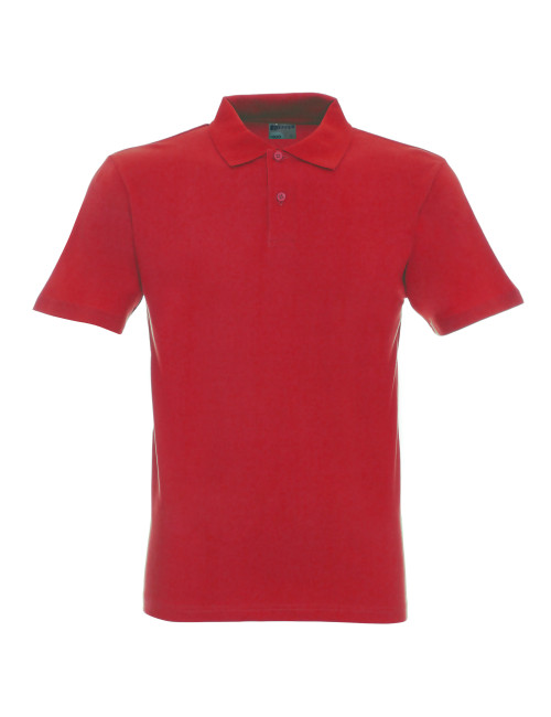 GEFFER POLO Męska 400 CZERWONY nadruk DTG sitodruk logo transfer