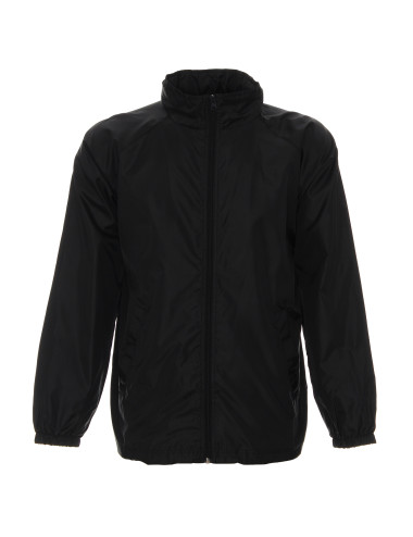 Promostars Herren WINDBREAKER JACKET SCHWARZ Stickerei-Siebdruck-Logo