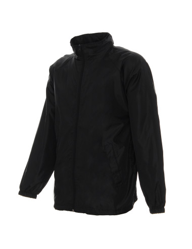Promostars Men`s JACKET WINDBREAKER BLACK Embroidery Screen Print Logo